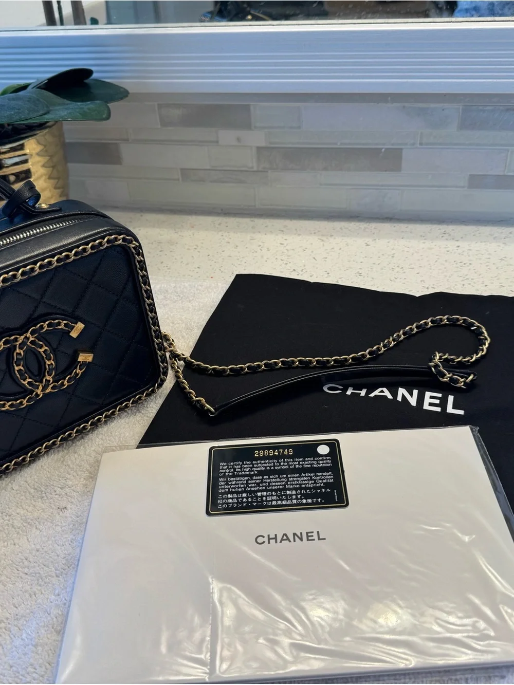 Chanel Filigree Vanity Case